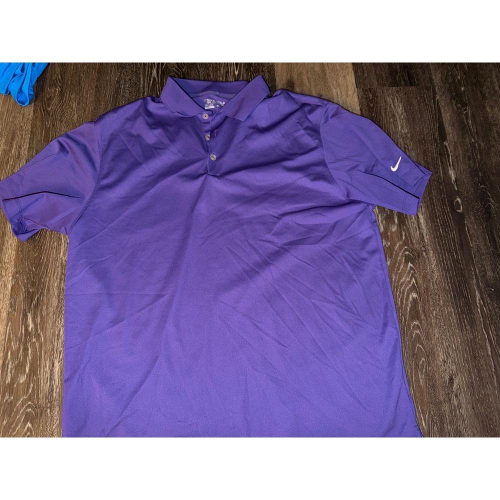 Nike Golf Tour Performance Dri-FIT Polo Shirt Mens XL Purple Short Sleeve Swoosh